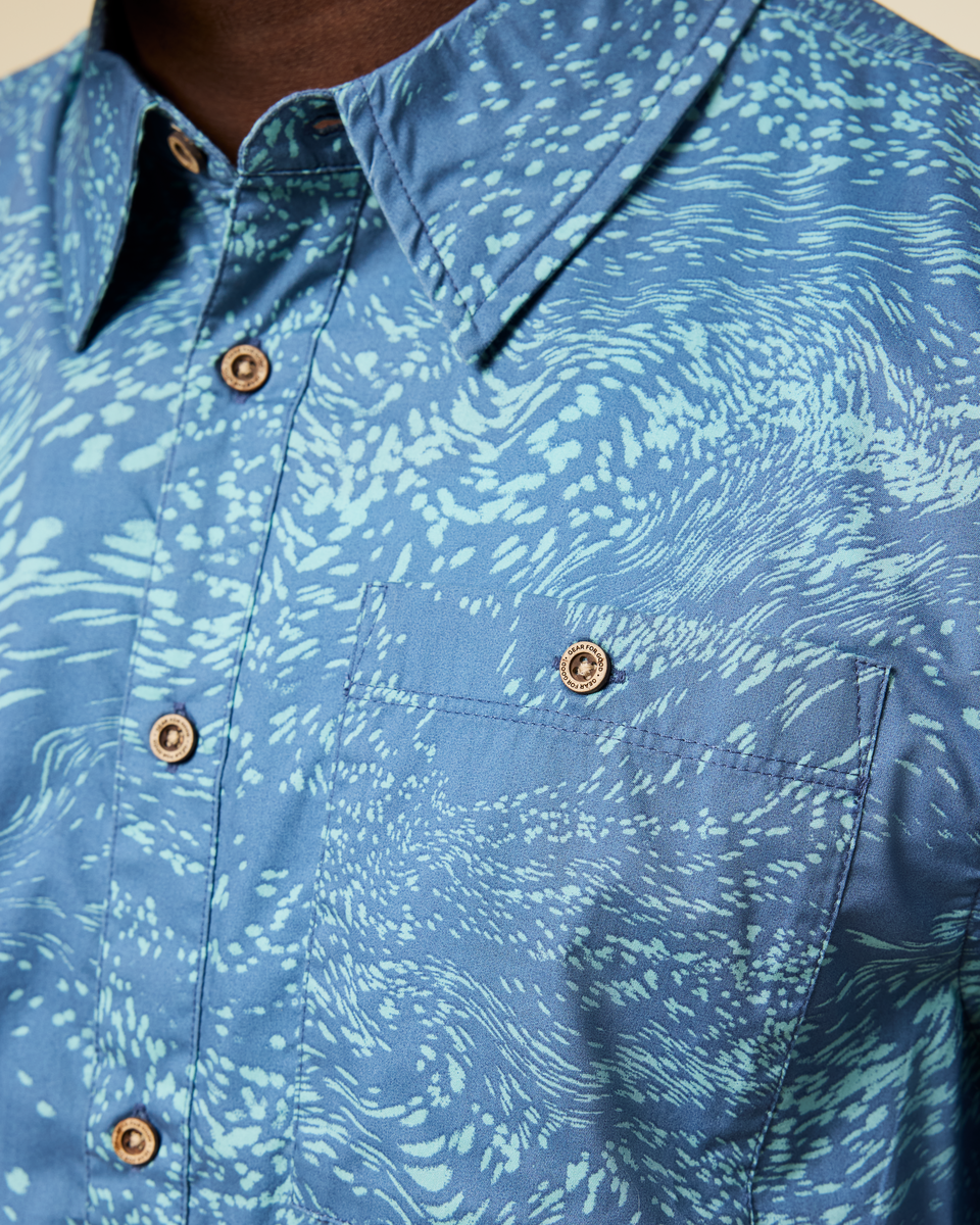 Estival Button Up Shirt Print Men's | Comfortable Outdoor Top