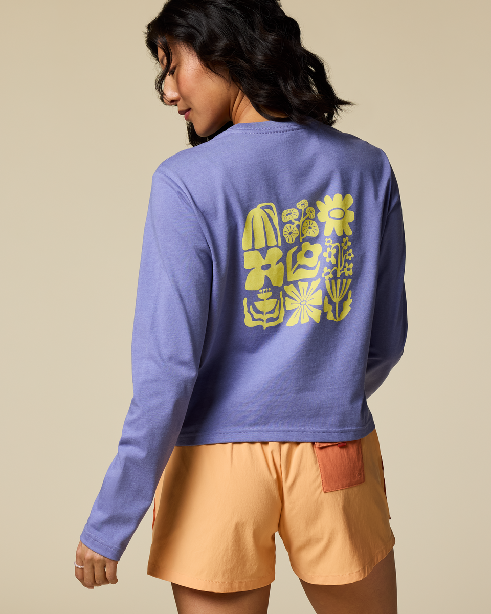 Flower Patch Long-Sleeve T-Shirt Women's | Comfortable Outdoor Top